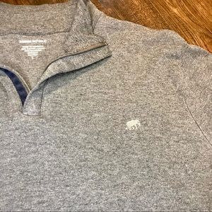 Banana Republic Heather Gray 1/4 Zip Pullover